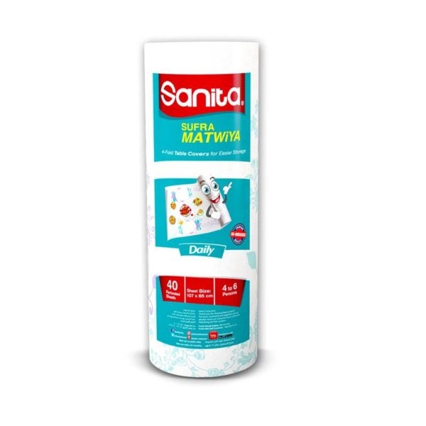 Sanita Table Cover Sufra Matwiya Daily Large - 40 sheets (1 roll)