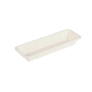 Biodegradable Rectangular Deep Tray - 9×3inch (25 pcs)