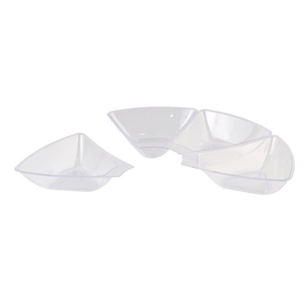 Clear Plastic Appetizer Dish Set (1 set)