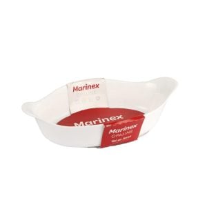 Marinex Opaline Oval White Glass Dish - 1000 ml