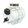 Glass Barrel Juice Dispenser With Silver Lid - 5000 ml