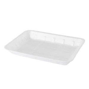 White Foam Jumbo Tray - 25x17x5 cm (10 pcs)