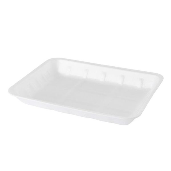 White Foam Jumbo Tray - 25x17x5 cm (10 pcs)
