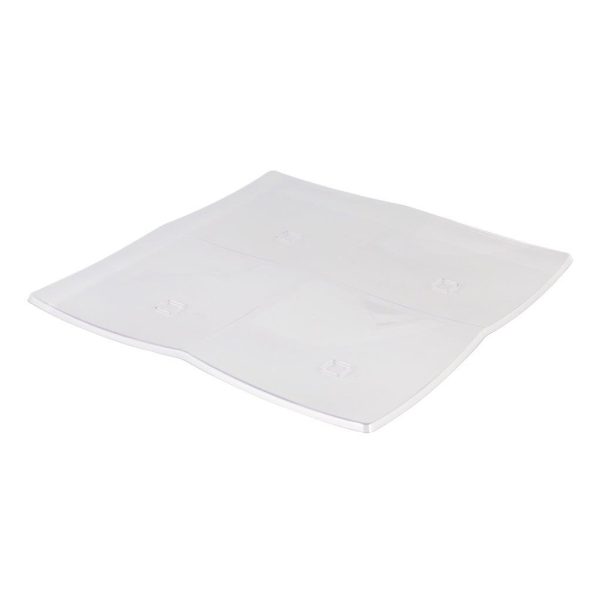 Divided Plastic Tray - Clear (2 pcs)