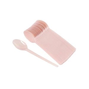 Tea Plastic Spoons - Light Pink (100 pcs)