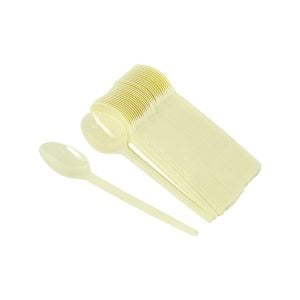 Tea Plastic Spoon - Light Yellow (100 pcs)