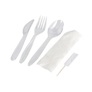 Clear Cutlery Set (5 in 1) (25 set)