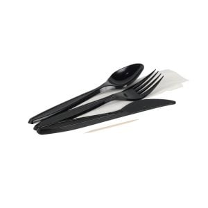Black Cutlery Set (5 in 1) (25 set)