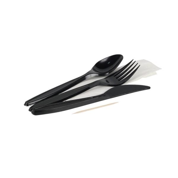 Black Cutlery Set (5 in 1) (25 set)