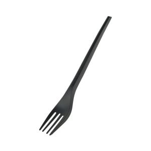 100 % Compostable Black Fork - 16 cm (50 pcs)