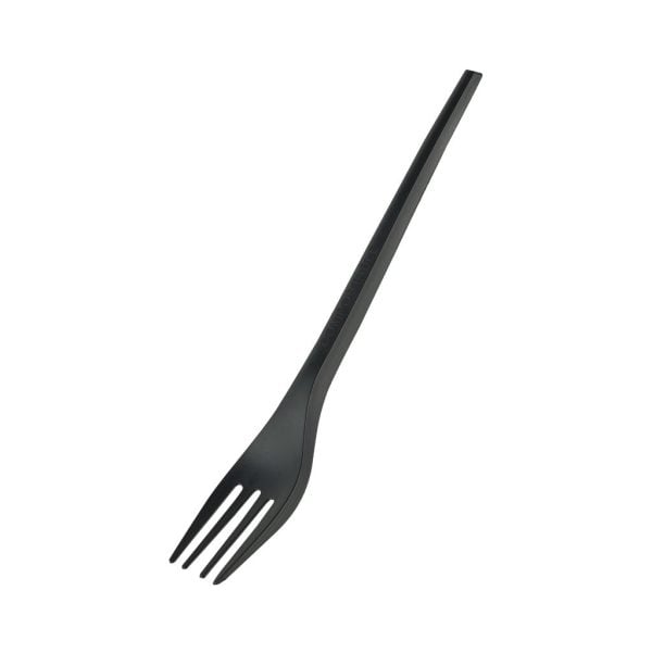 100 % Compostable Black Fork - 16 cm (50 pcs)