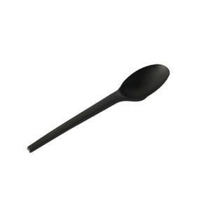 100 % Compostable Black Spoon - 16 cm (50 pcs)