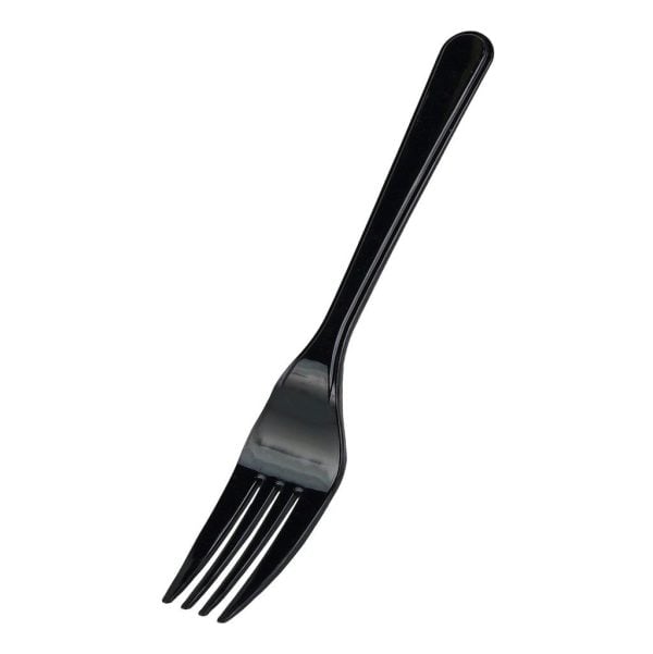 Plastic Large Forks - Black (50 pcs)