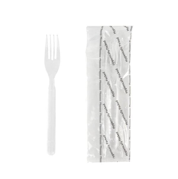 Clear Plastic Fork - 17 cm (25 pcs)