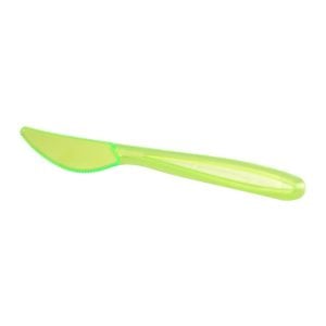 Plastic Knife HD Transparent Green - Large (25 pcs)