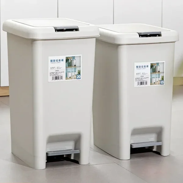 Luxury Pedal Trash Can for Kitchen and Bathroom Waterproof Wastebasket Large Capacity Garba Bin Modern Accessories 8 L 10 L  20L 1