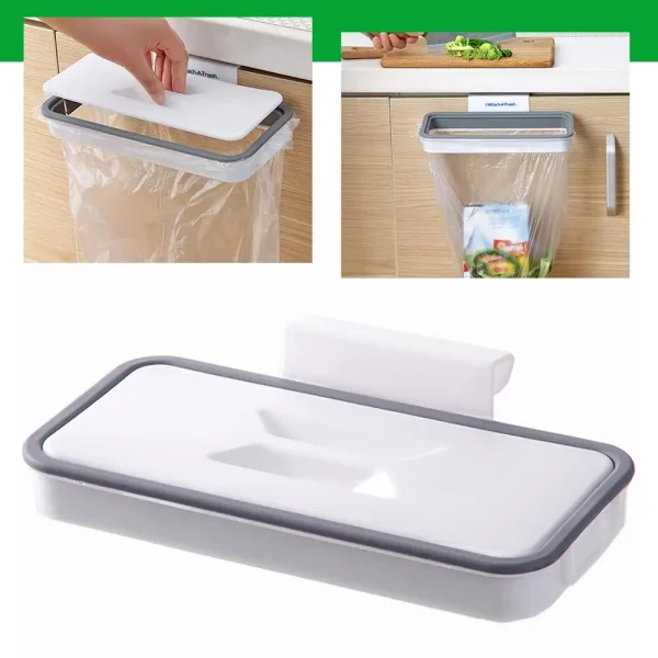 Fashion Kitchen Cabinet Door Basket Kitchen Hanging Trash Can Waste Bin Garbage Rack Tool Storage Holders Trash Racks 1