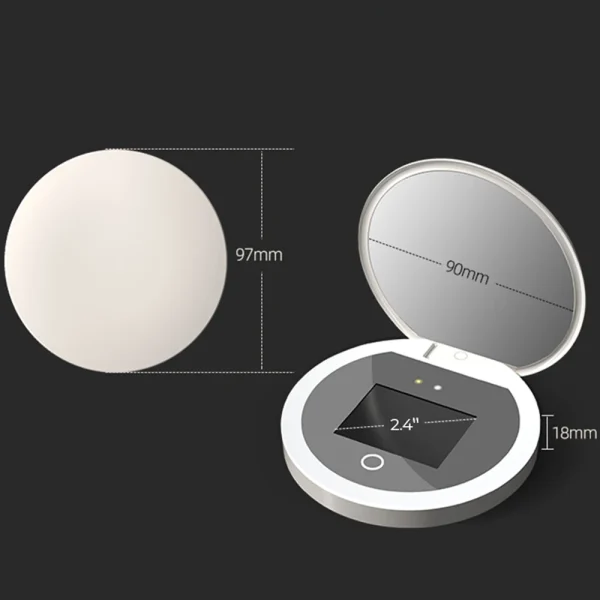 Smart Sunscreen Led Light Portable Makeup Mirror Uv Camera Visual Face Sunscreen Makeup Mirror 5