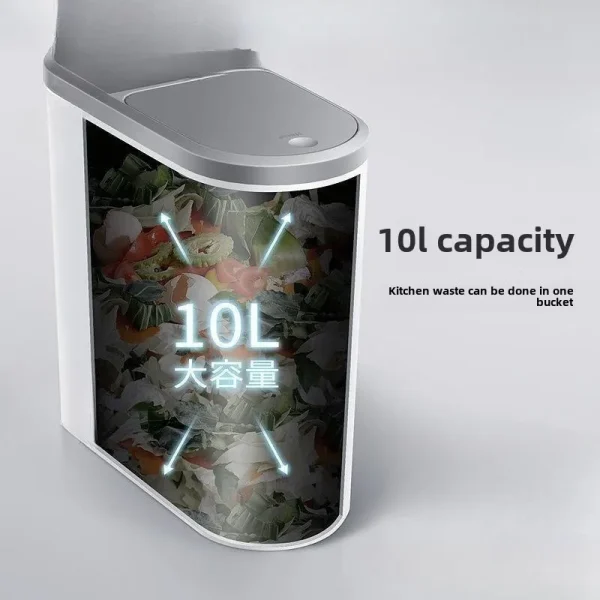 Bathroom crevice pressing garbage bin household with lid 2025 new living room toilet storage large capacity paper basket 4