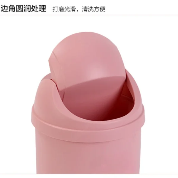Mini Desktop Bin Small Trash Can Tube with Cover Bedroom Trash Garbage Can Clean Workspace Kitchen Storage Box Home Desk Dustbin 6