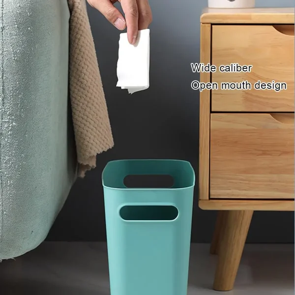 Slim Large Trash Can Wastebasket Garbage Container High-Capacity for Bedroom Kitchen Office Storage Bin Orange 3