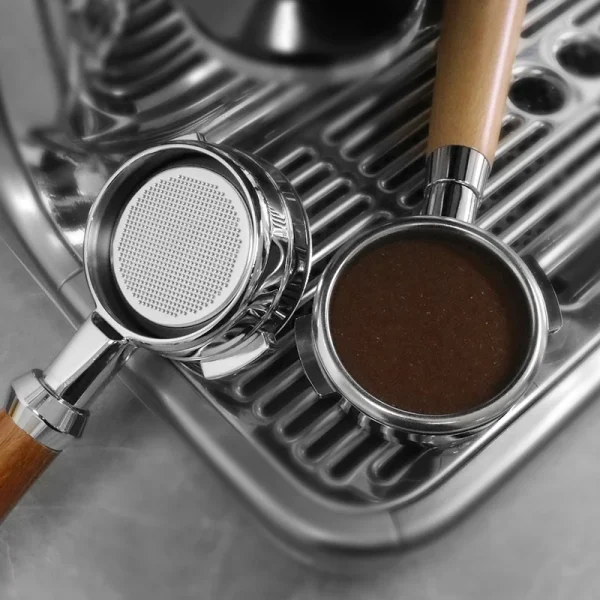 58mm Coffee Bottomless Portafilter For Nuova Simonelli Espresso Machine With 2-Cups Filter Basket Home Cafe Barista Accessories 5