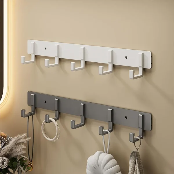 Household Wall Coat Rack Black Hooks For Hangging Clothes Towel Hanger Bathroom Robe Hook Heavy Duty Kitchen Accessories 1