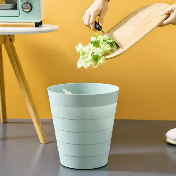 6L Small Waste Bin Desktop Garbage Trash Can Plastic Home Office Table Trash Can Dustbin Basket Household Sundries Barrel Box Y 3