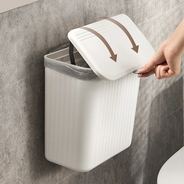 Kitchen Wall-mounted Trash Can, Household Kitchen Waste Storage Bin, Toilet Hanging Toilet Paper Storage Bucket 6