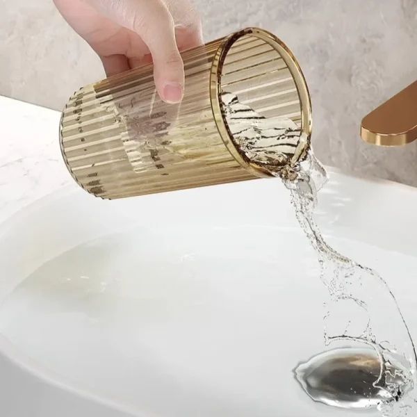 Acrylic Mouthwash Cup Toothbrush Bathroom Cup Light Luxury Style Bathroom Storage Accessories Toothbrush Holder 3