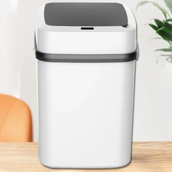 Smart Sensor Trash Can, Auto Open Lid, Touchless Bathroom/Kitchen Bin, 12L Large Capacity 6