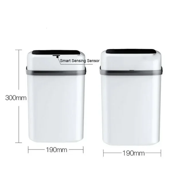 Kitchen Trash Bin 13L Bathroom Touch Trash Can In The Toilet Smart Garbage Bucket Waste Bins Dustbin Smart Trash Can Kitchen 6
