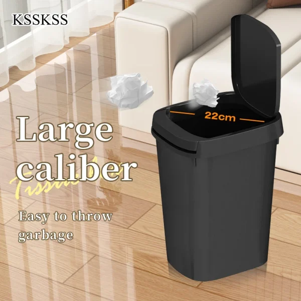 Foot Pedal Trash Can Waterproof Bathroom Waste Bins with Lid For Bathroom Kitchen Toilet Wastebasket Smart Home 3