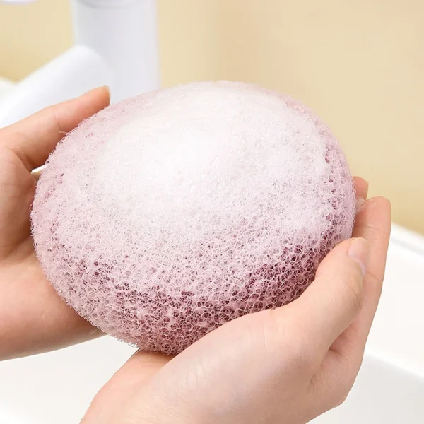 Round Soft Mesh Handheld Bath Sponge Balls Cleaning Brush Shower Body Cleaner Exfoliat Scrubbers Bath Ball Bathroom Accessories 4