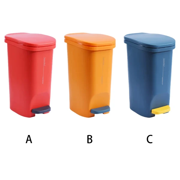 Trash Can Foot Pedal Garbage Cans Bin Dustbin Storage Buckets with Cover Plastic for Home Bathroom Cleaning Tools 6