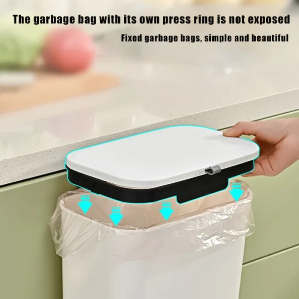 Kitchen Compost Bin for Counter Top or Under Sink, Hanging Small  Kitchen Trash Can with Lid for Mountable Indoor Compost Bucket 4