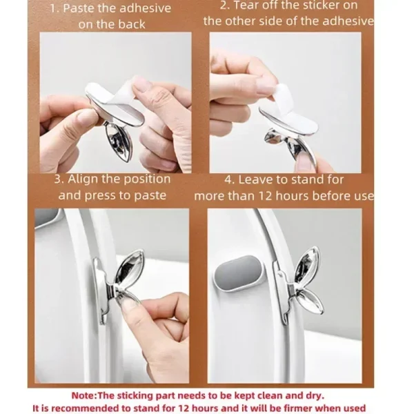 1/3Pcs Handle Can Avoid Touching The Toilet Lid Lifting Fashionable Toilet Seat Lifter Bathroom Leaf Toilet Lid Handle 4