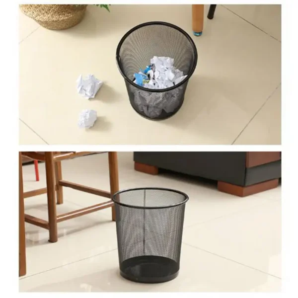 Trash Can Household Bathroom Toilet Mesh Trash Bin Paper Kitchen Bedroom Office Paper Storage Bucket Home Trash Bin Waste Bins 4