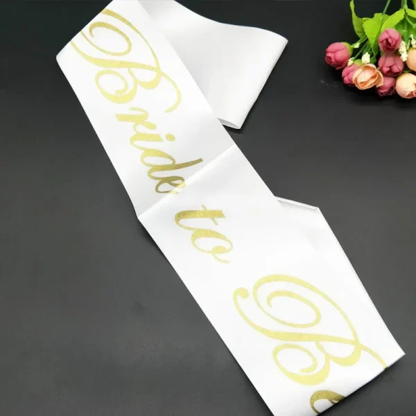 Ribbon Bride To Be Satin Sash with Diamond Ring Bachelorette Party Sash Hen Party Wedding Decoration Bridal Shower Party Favors 6