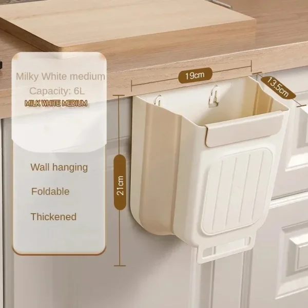 Kitchen Wastebasket Separate Trash Can Thicken Recycle Bin Save Space Organizer Food Waste Durable Backpack. Household Cleaning 6