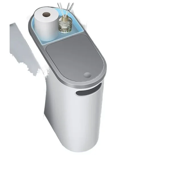 Bathroom crevice pressing garbage bin household with lid 2025 new living room toilet storage large capacity paper basket 5