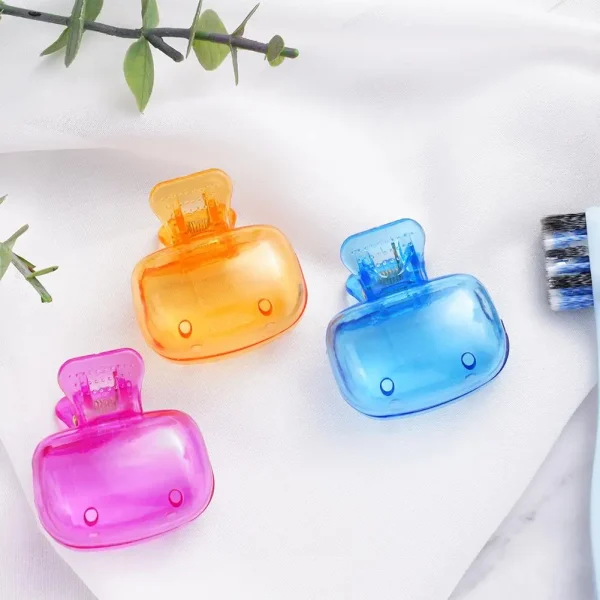 Portable Plastic Toothbrush Head Cover Clips Dustproof Head Protector Cap Travel Hiking Camping Bathroom Accessories 3