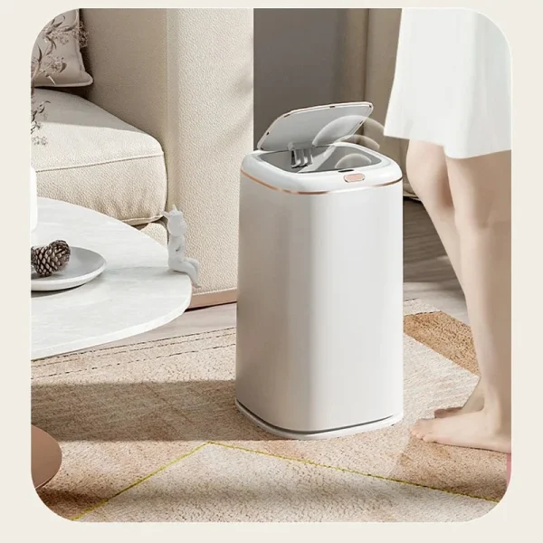 20/24/35/40L Smart Sensor Trash Can Large Capacity Induction Trash Bin Electric Touchless Wastebasket For Kitchen Bathroom 2