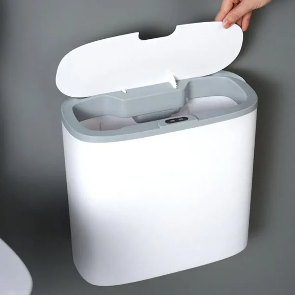 Smart Trash Bin Battery Style Wall Mounted Touch Control Automatic Sensor Dustbin Trash Can Bathroom Kitchen Garbage Bin 2