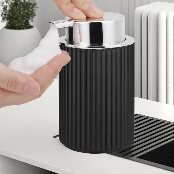 Foaming Soap Dispenser Black Foam Hand Soap Dispenser for Bathroom&Kitchen Hand and Dish Liquid Foaming Pump Bottle 2