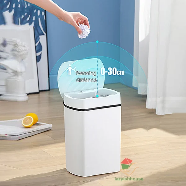 Smart trash can for kitchen House Smart home Dustbin Wastebasket Bathroom automatic sensor trash can garbage bin cleaning tools 5