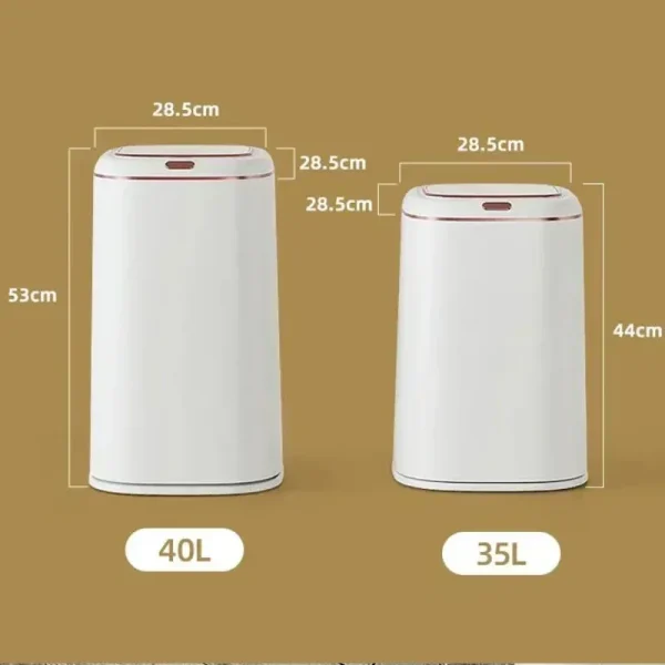 35/40L Smart Sensor Trash Can Large Capacity Induction Trash Bin Electric Touchless Wastebasket For Kitchen Bathroom 6