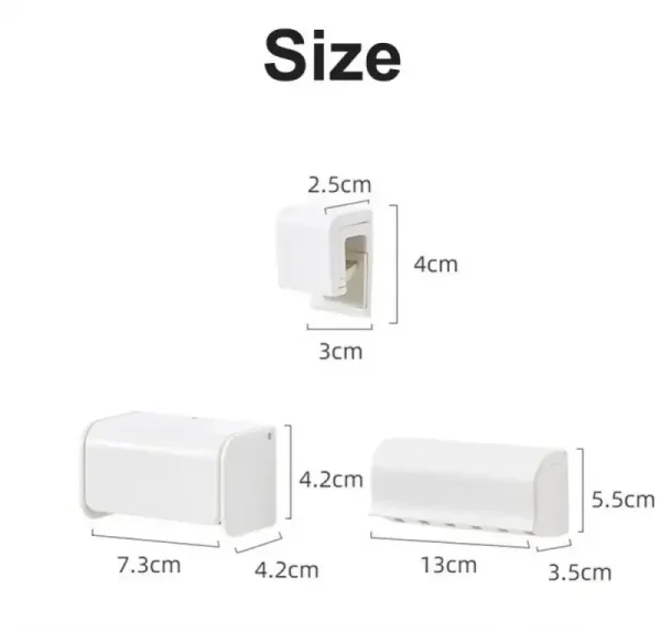 Toothbrush Holder Punch-free Wall-mounted Toothpaste Holder Toothpaste Storage Rack Holders Bath Organizer Bathroom Accessories 5