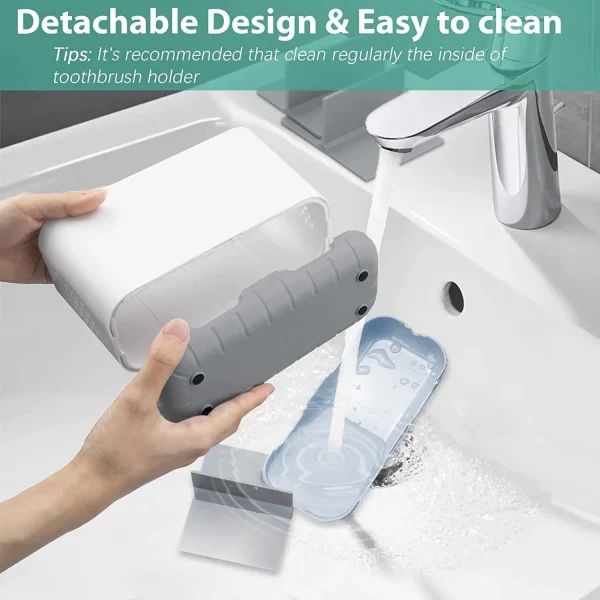 Plastic Electric Toothbrush Toothpaste Holder Detachable Bathroom Toothpaste Holder Storage Rack Bathroom Accessories 4
