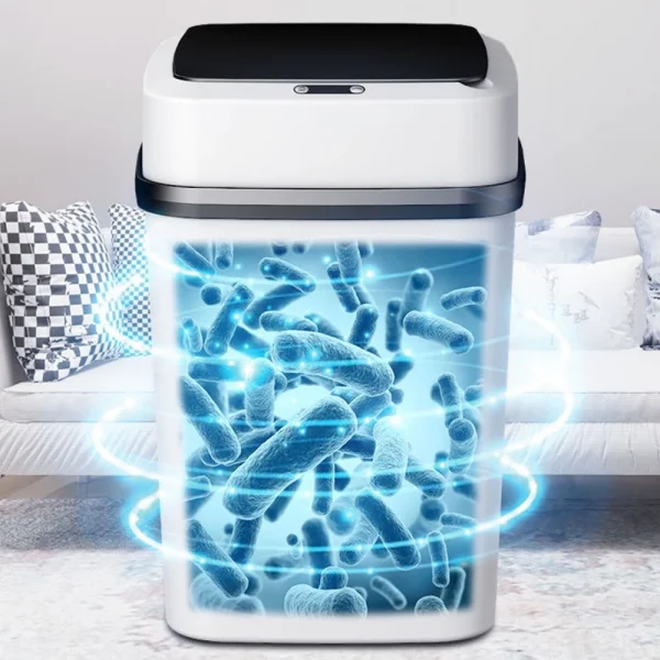 Smart Sensor Trash Can, Auto Open Lid, Touchless Bathroom/Kitchen Bin, 12L Large Capacity 2